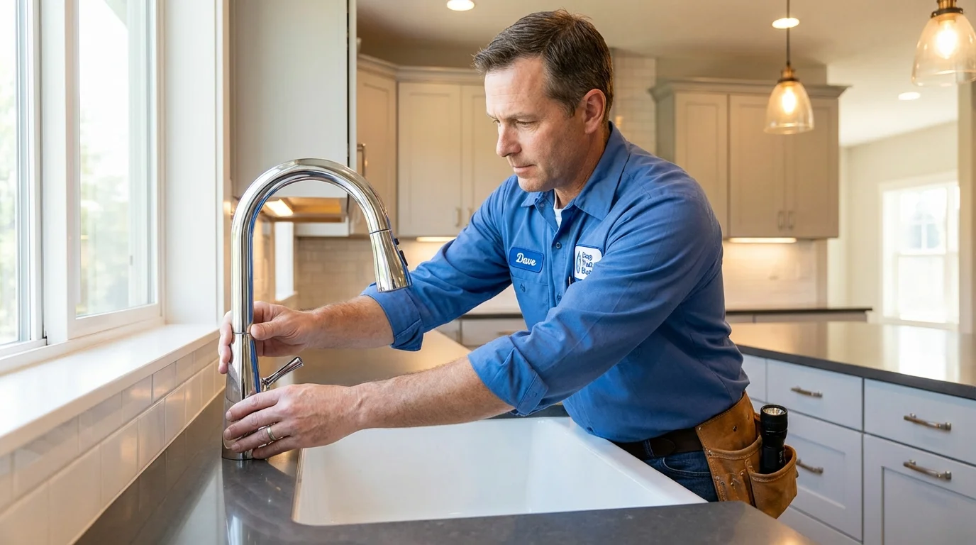 Kitchen faucet installation by Johns Plumbing LLC in Morgan